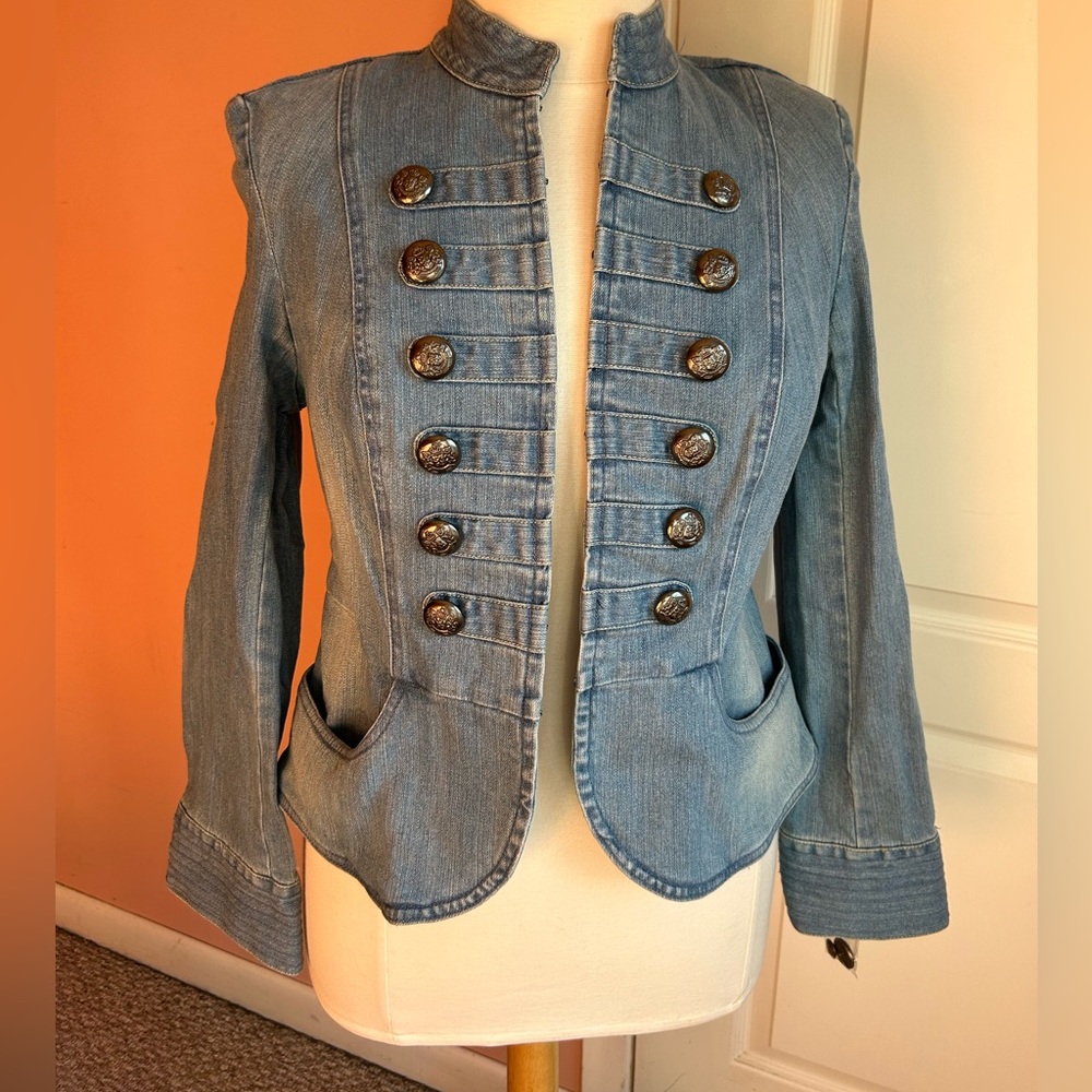 INC International Concepts Blue Jean Jacket